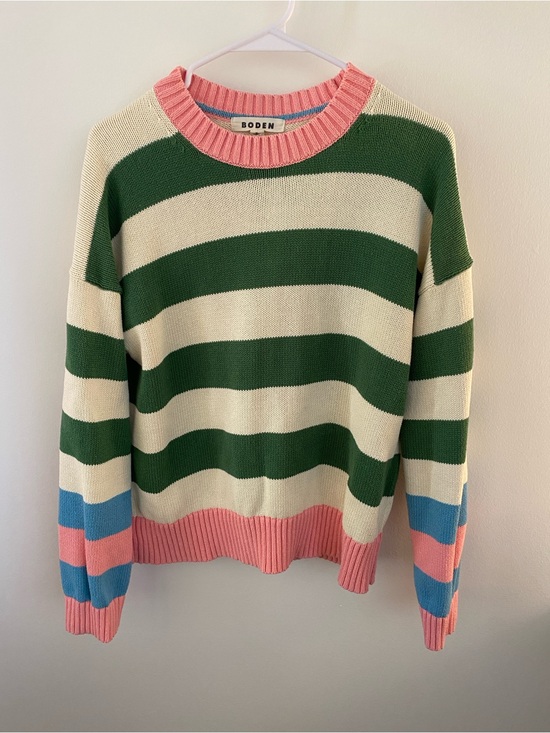 Boden Sweaters - Boden Lucinda Cotton Striped Sweater size Medium